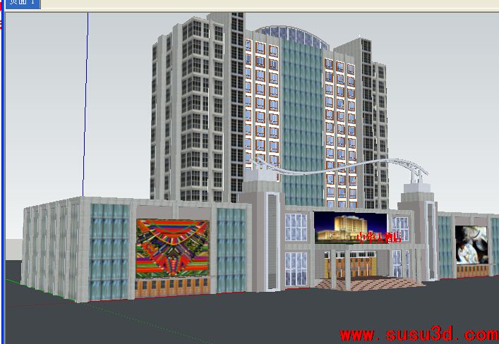 酒店建筑SU模型