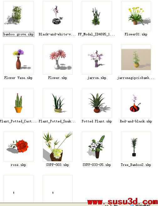 盆栽植物SU模型